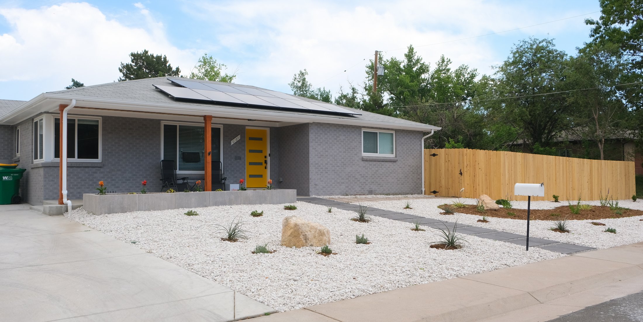 Little Foot Landscaping Project Wheat Ridge Yellow Door-01
