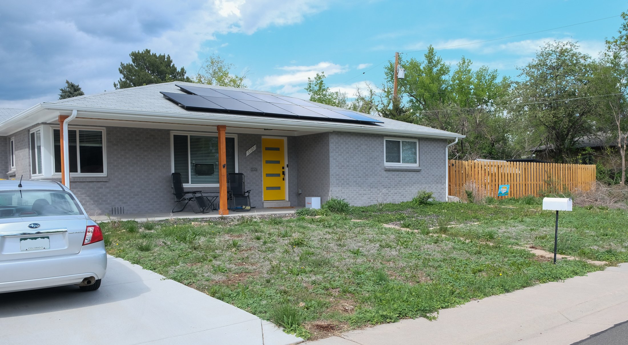 Little Foot Landscaping Project Wheat Ridge Yellow Door-02